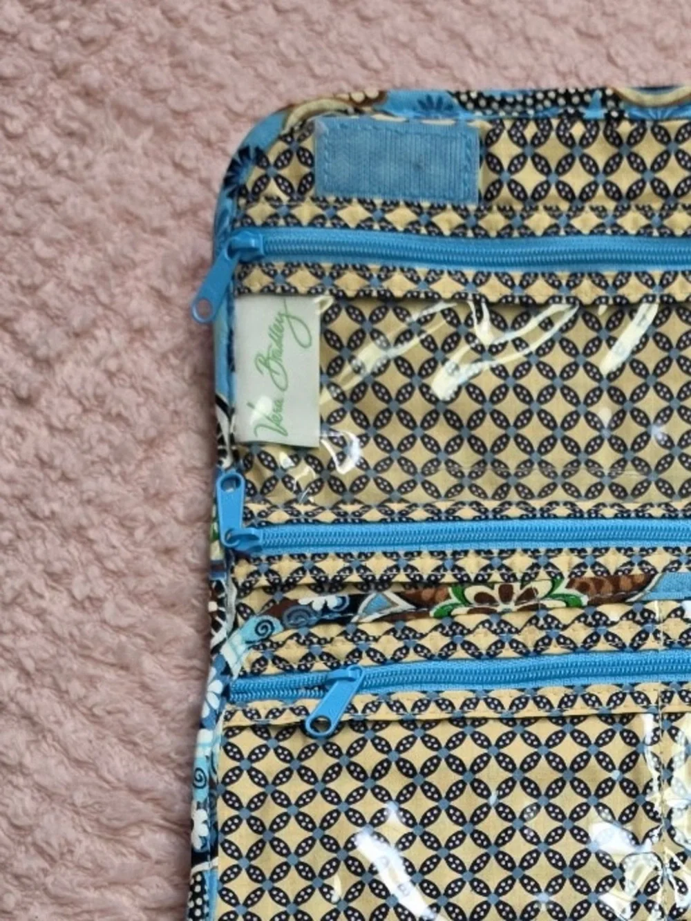 Vera Bradley Bali Blue Retired Cosmetic Organizer